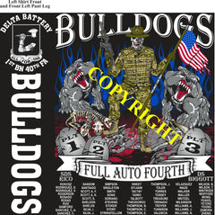 Platoon Items (direct-to-garment print) DELTA 1st 40th BULLDOGS 4th PLATOON OCT 2024