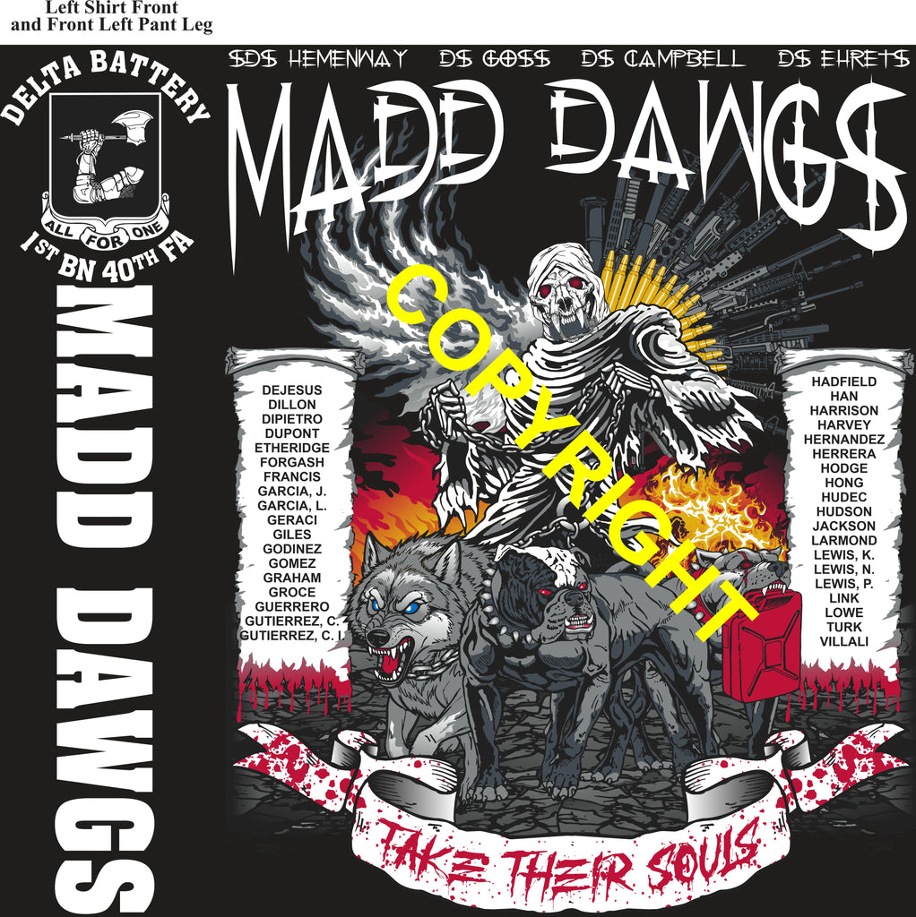 Platoon Items (direct-to-garment print) DELTA 1st 40th MADD DAWGS 2nd PLATOON MAY 2026 GRADUATED 5-29-2026