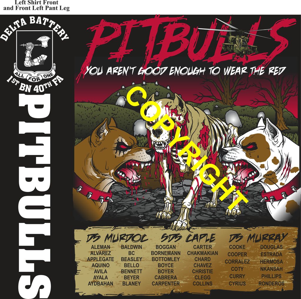 Platoon Items (direct-to-garment print) DELTA 1st 40th PITBULLS 1st PLATOON MAY 2026 GRADUATED 5-29-2026