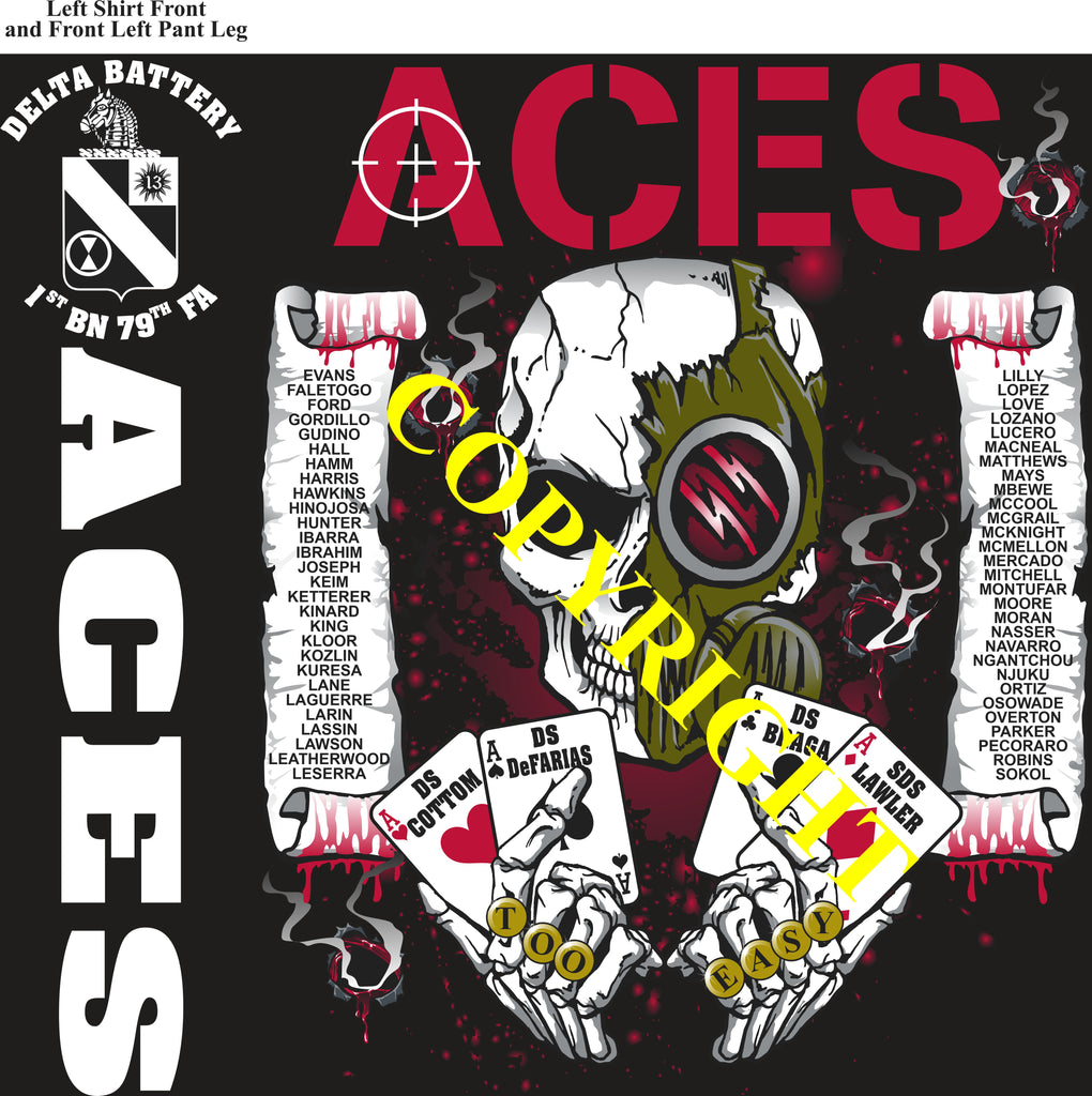 Platoon Items (direct-to-garment print) DELTA 1st 79th ACES 2nd PLATOON APR 2025
