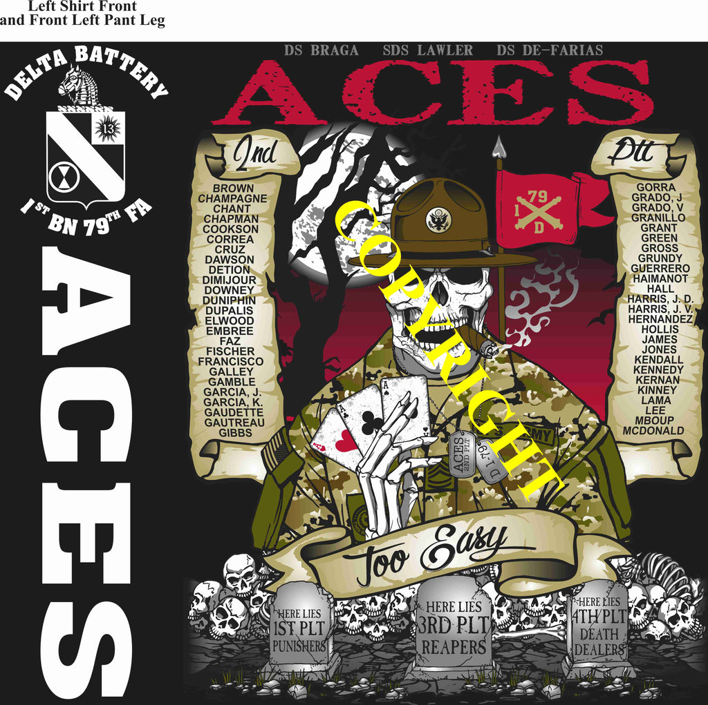 Platoon Items (direct-to-garment print) DELTA 1st 79th ACES 2nd PLATOON JAN 2025 1-24-2025