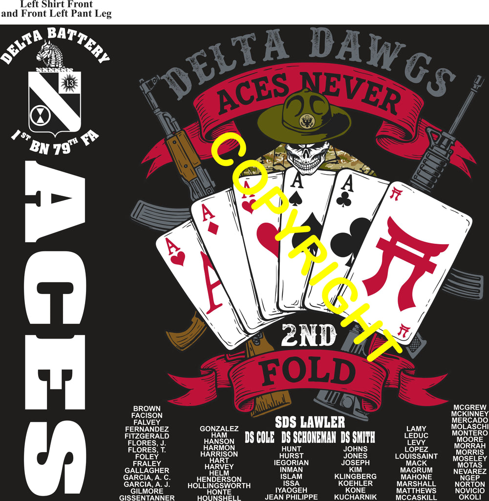 Platoon Items (direct-to-garment print) DELTA 1st 79th ACES 2nd PLATOON MAY 2026 GRADUATED 5-15-2026