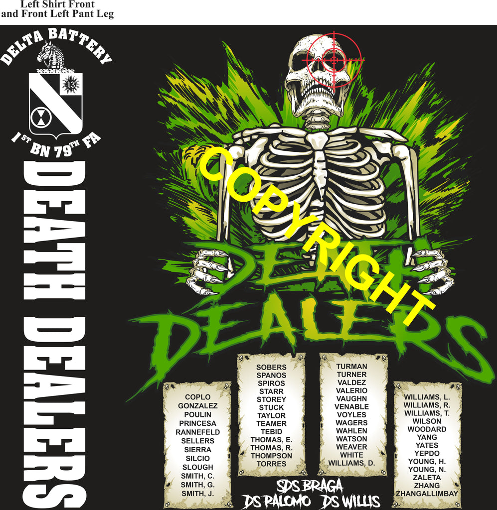 Platoon Items (direct-to-garment print) DELTA 1st 79th DEATH DEALERS 4th PLATOON JAN 2026 PRE-ORDER GRADUATING 1-30-2026