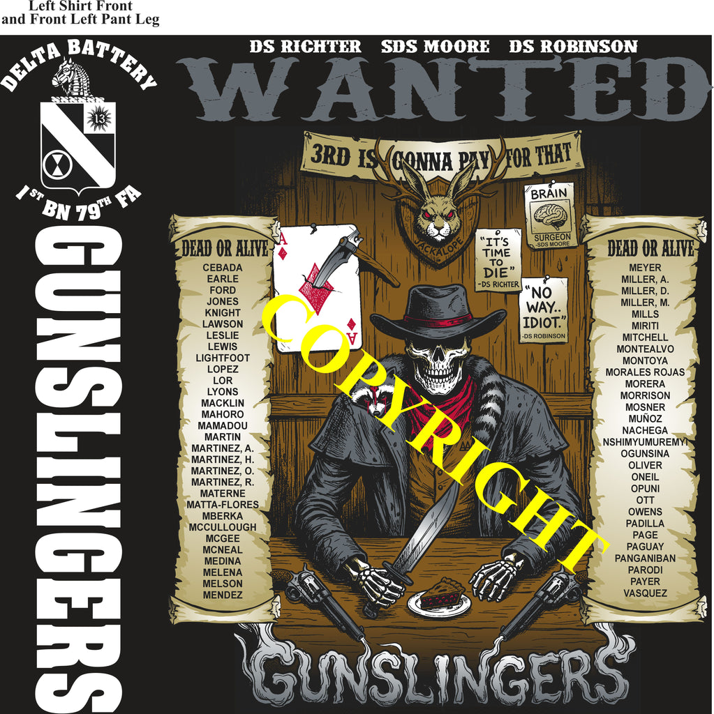 Platoon Items (direct-to-garment print) DELTA 1st 79th GUNSLINGERS 3rd PLATOON NOV 2026 PRE-SALE GRADUATING 11-6-2026