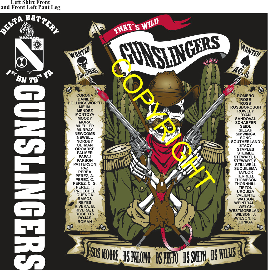 Platoon Items (direct-to-garment print) DELTA 1st 79th GINSLINGERS 3rd PLATOON OCT 2025 PRE-ORDER GRADUATING 10-17-2025