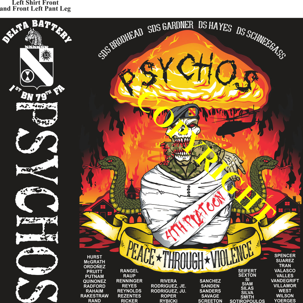 Platoon Items (2nd generation print) DELTA 1st 79th PSYCHOS 4th Platoon AUG 2023
