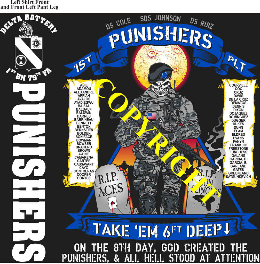 Platoon Items (direct-to-garment print) DELTA 1st 79th PUNISHERS 1st PLATOON APR 2025