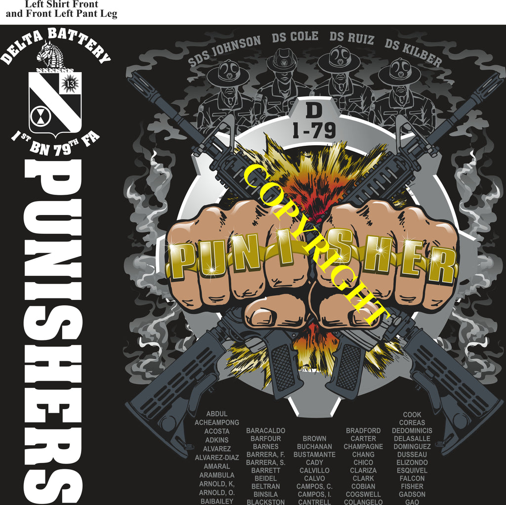 Platoon Items (direct-to-garment print) DELTA 1st 79th PUNISHERS 1st PLATOON JULY 2025 GRADUATED 7-18-25