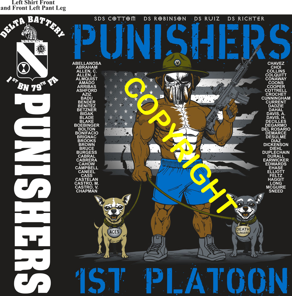 Platoon Items (direct-to-garment print) DELTA 1st 79th PUNISHERS 1st PLATOON MAY 2026 GRADUATED 5-15-2026