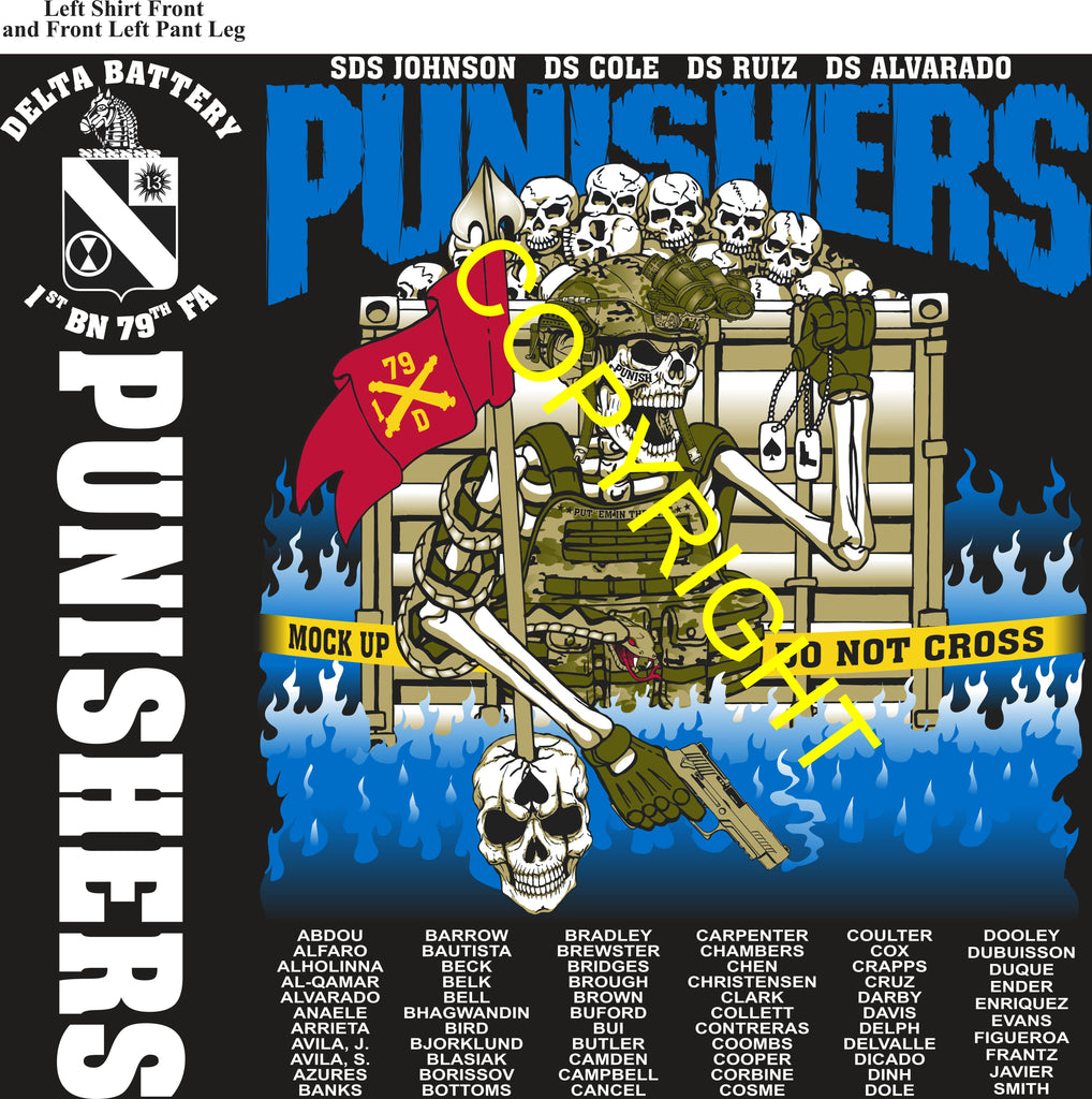 Platoon Items (direct-to-garment print) DELTA 1st 79th PUNISHERS 1st PLATOON OCT 2025 PRE-ORDER GRADUATING 10-17-2025