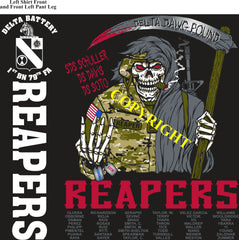 Platoon Items (direct-to-garment print) DELTA 1st 79th REAPERS 3rd PLATOON JULY 2024