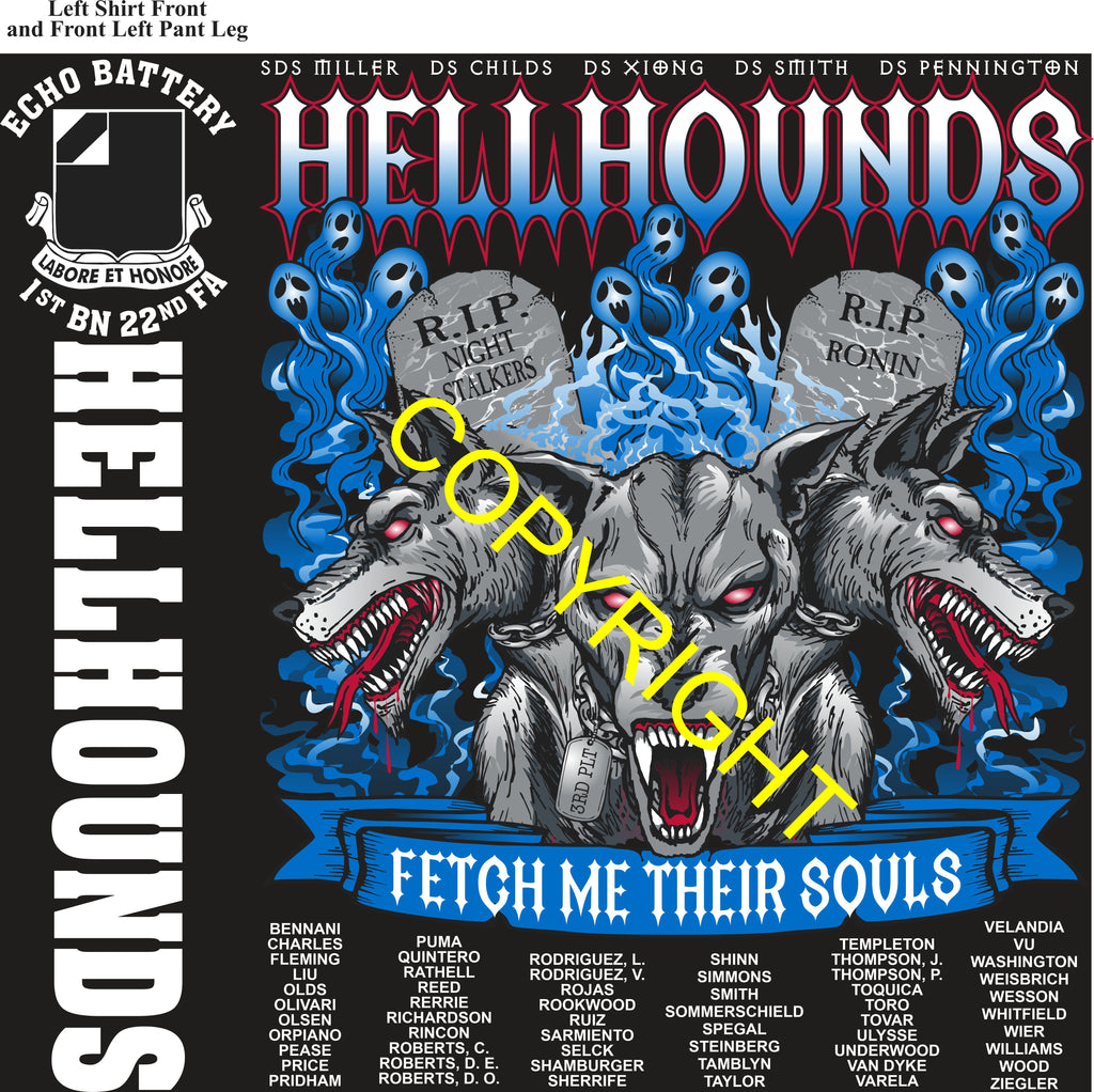 Platoon Items (direct-to-garment print) ECHO 1st 22nd HELL HOUNDS 3rd PLATOON APR 2026 GRADUATED 4-10-2026