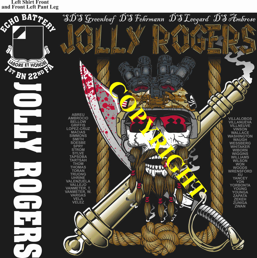 Platoon Items (direct-to-garment print) ECHO 1st 22nd JOLLY ROGERS 4th PLATOON MAR 2025 GRADUATED 3-21-2025