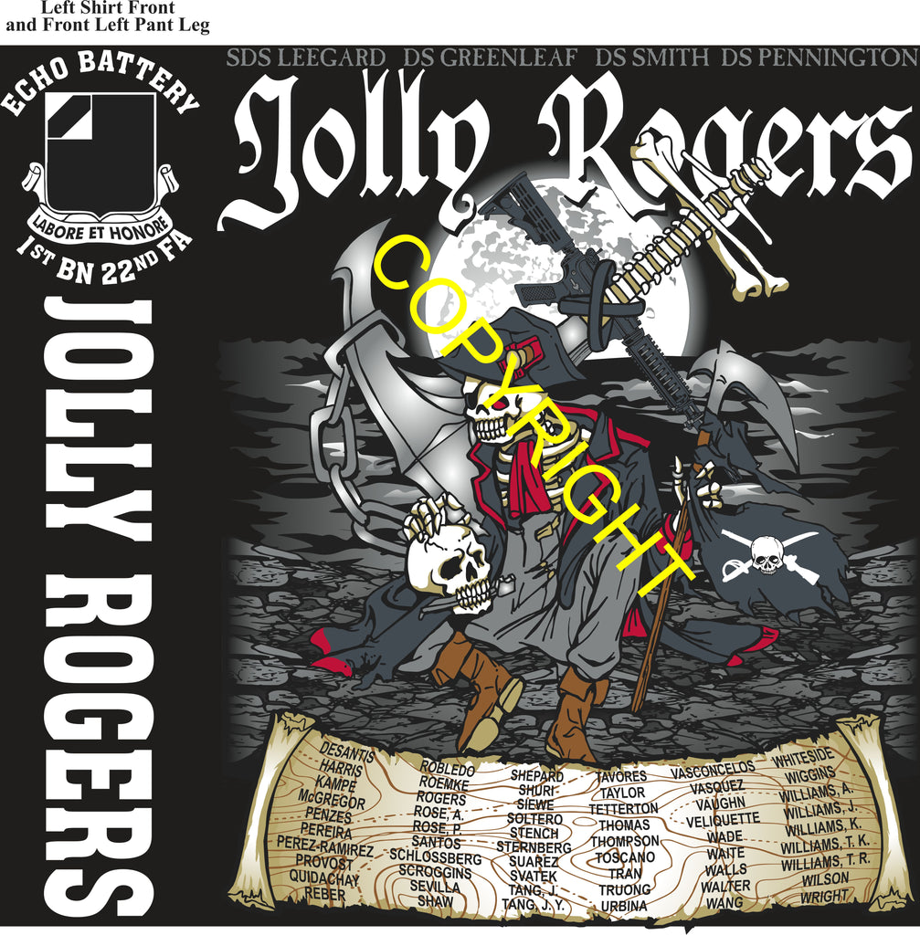 Platoon Items (direct-to-garment print) ECHO 1st 22nd JOLLY ROGERS 4th PLATOON SEPT 2025 GRADUATED 9-12-2025