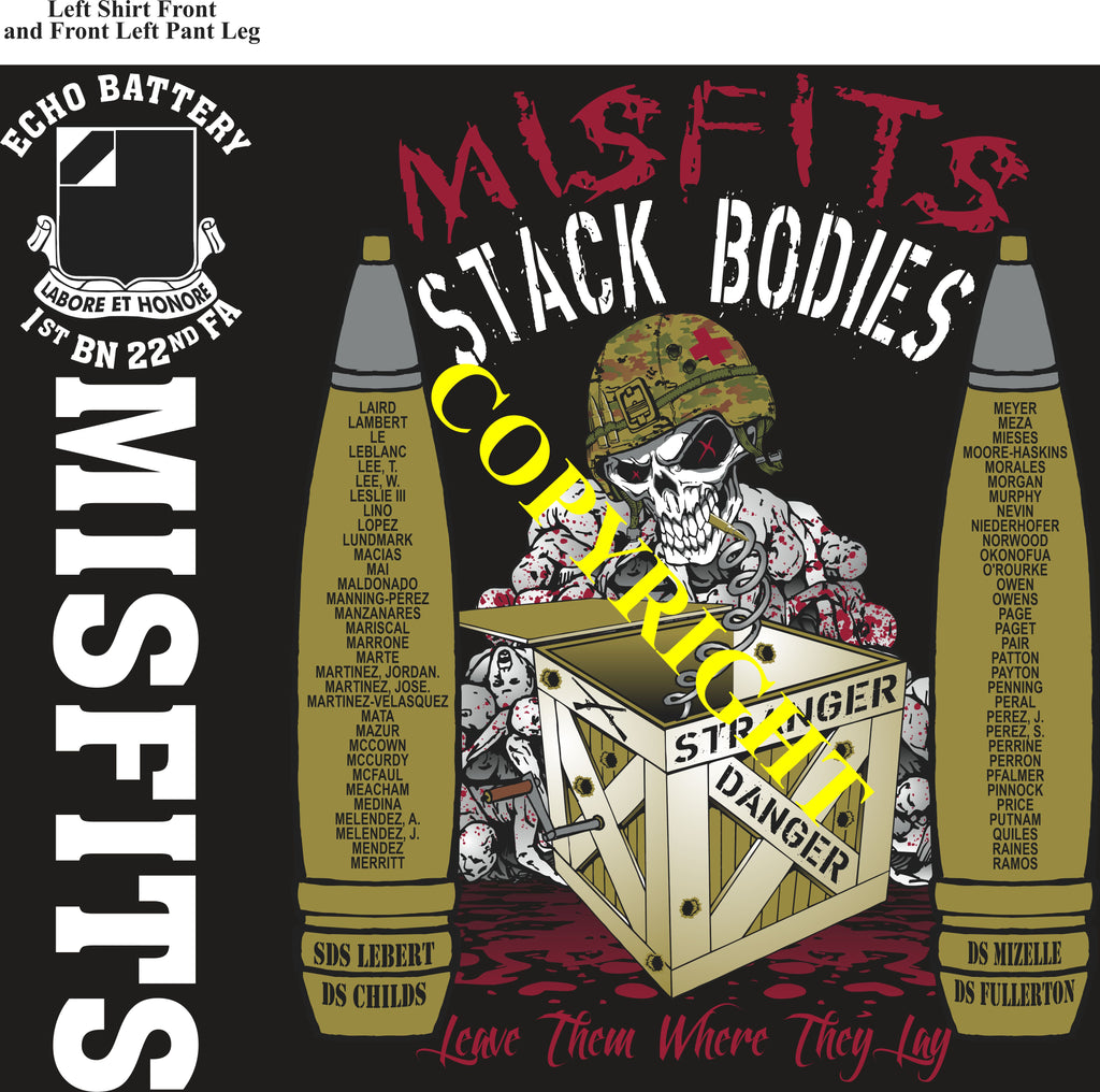 Platoon Items (direct-to-garment print) ECHO 1st 22nd MISFITS 3rd PLATOON NOV 2024