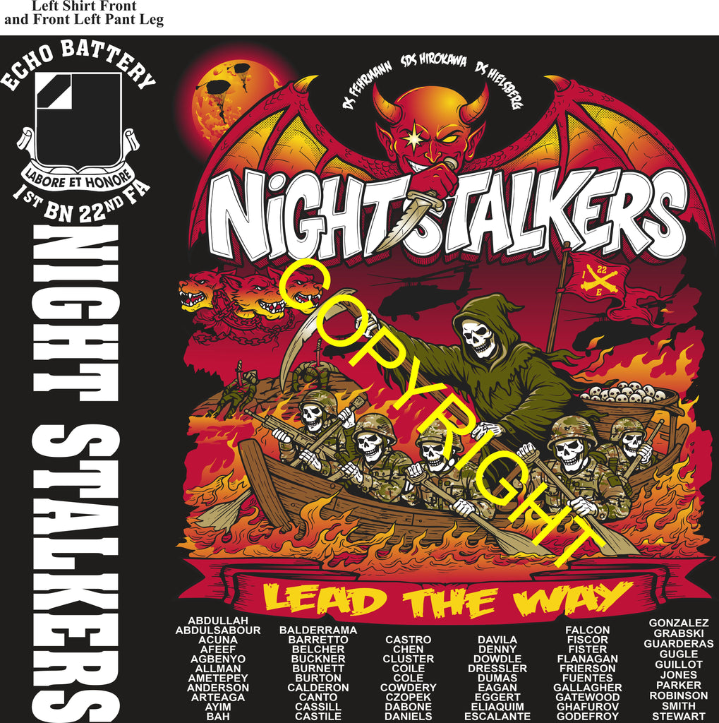 Platoon Items (direct-to-garment print) ECHO 1st 22nd NIGHT STALKERS 1st PLATOON APR 2026 GRADUATED 4-10-2026