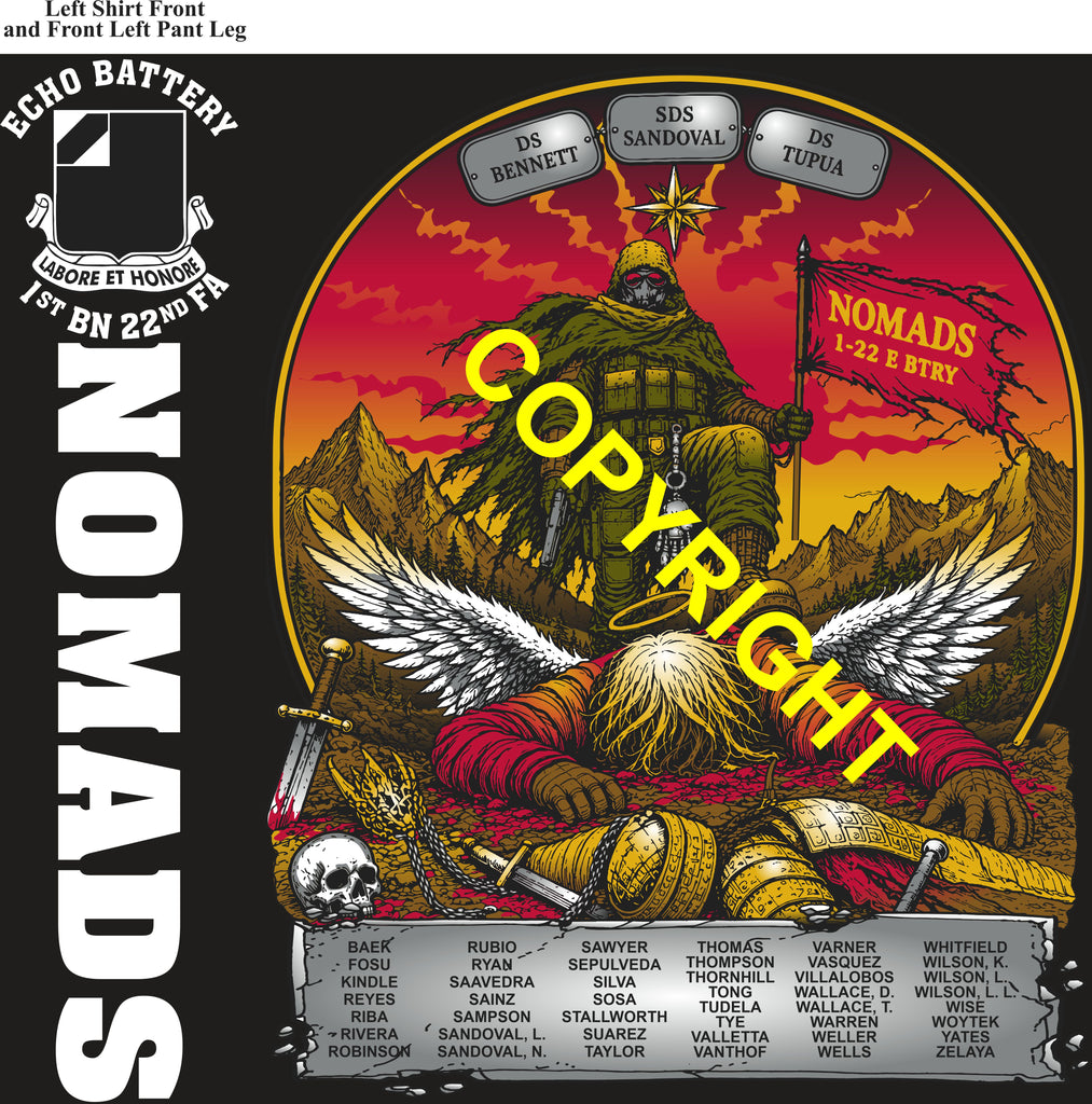 Platoon Items (direct-to-garment print) ECHO 1st 22nd NOMADS 4th PLATOON JUL 2026 PRE-SALE GRADUATING 7-17-2026