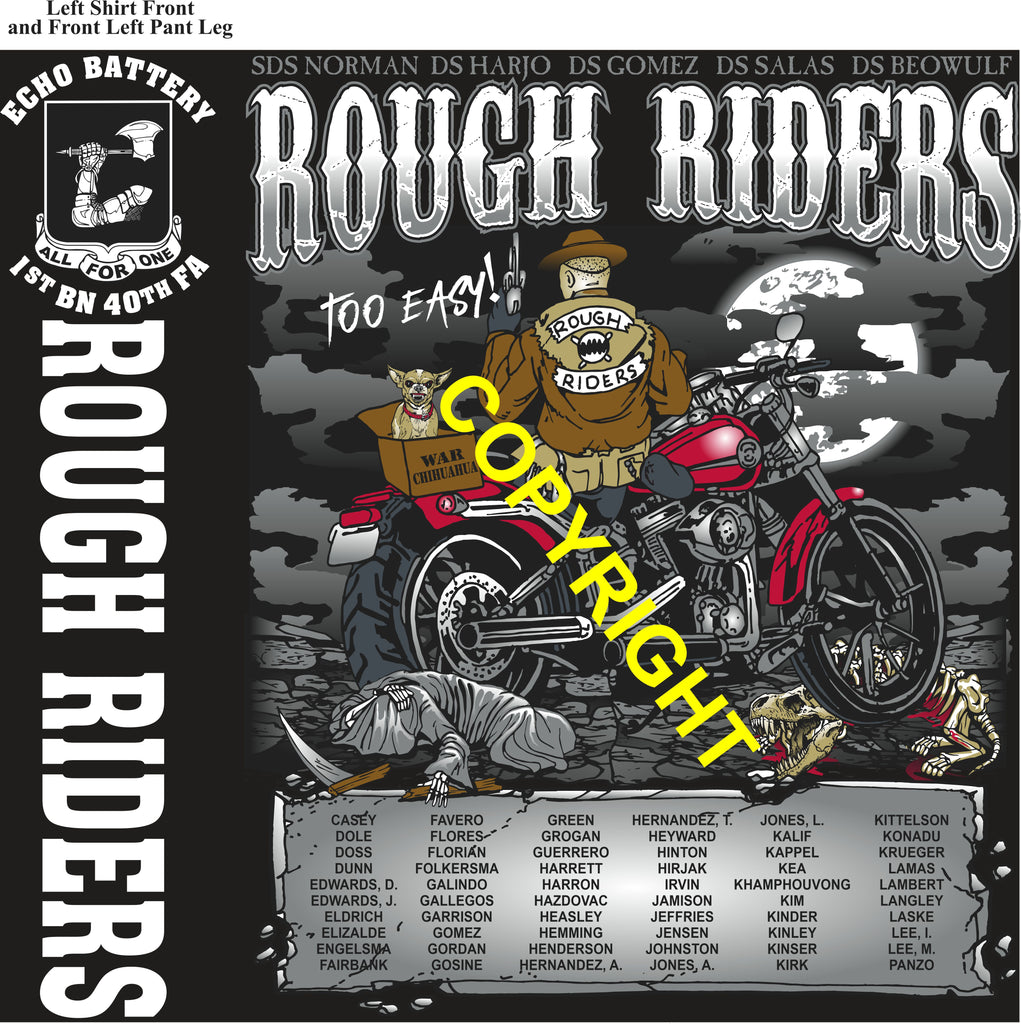 Platoon Items ECHO 1st 40th ROUGH RIDERS 2nd PLATOON AUG 2025 GRADUATED 8-22-2025