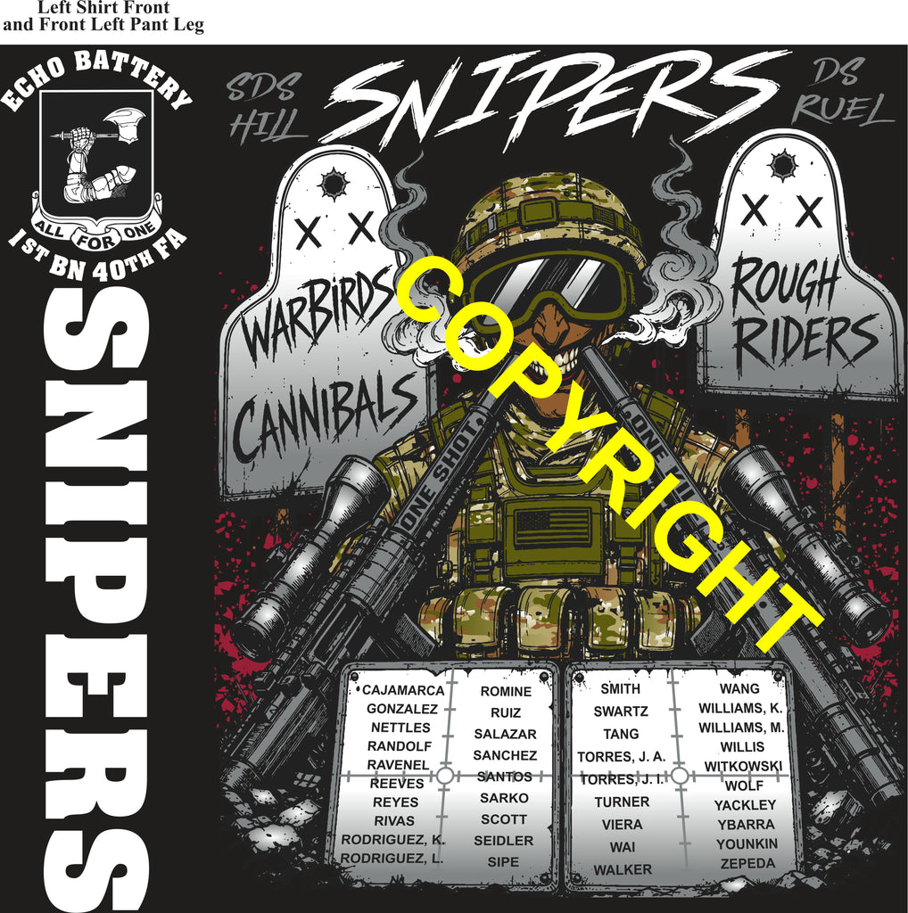 Platoon Items (direct-to-garment print) ECHO 1st 40th SNIPERS 4th PLATOON AUG 2026 PRE-SALE GRADUATING 8-14-2026