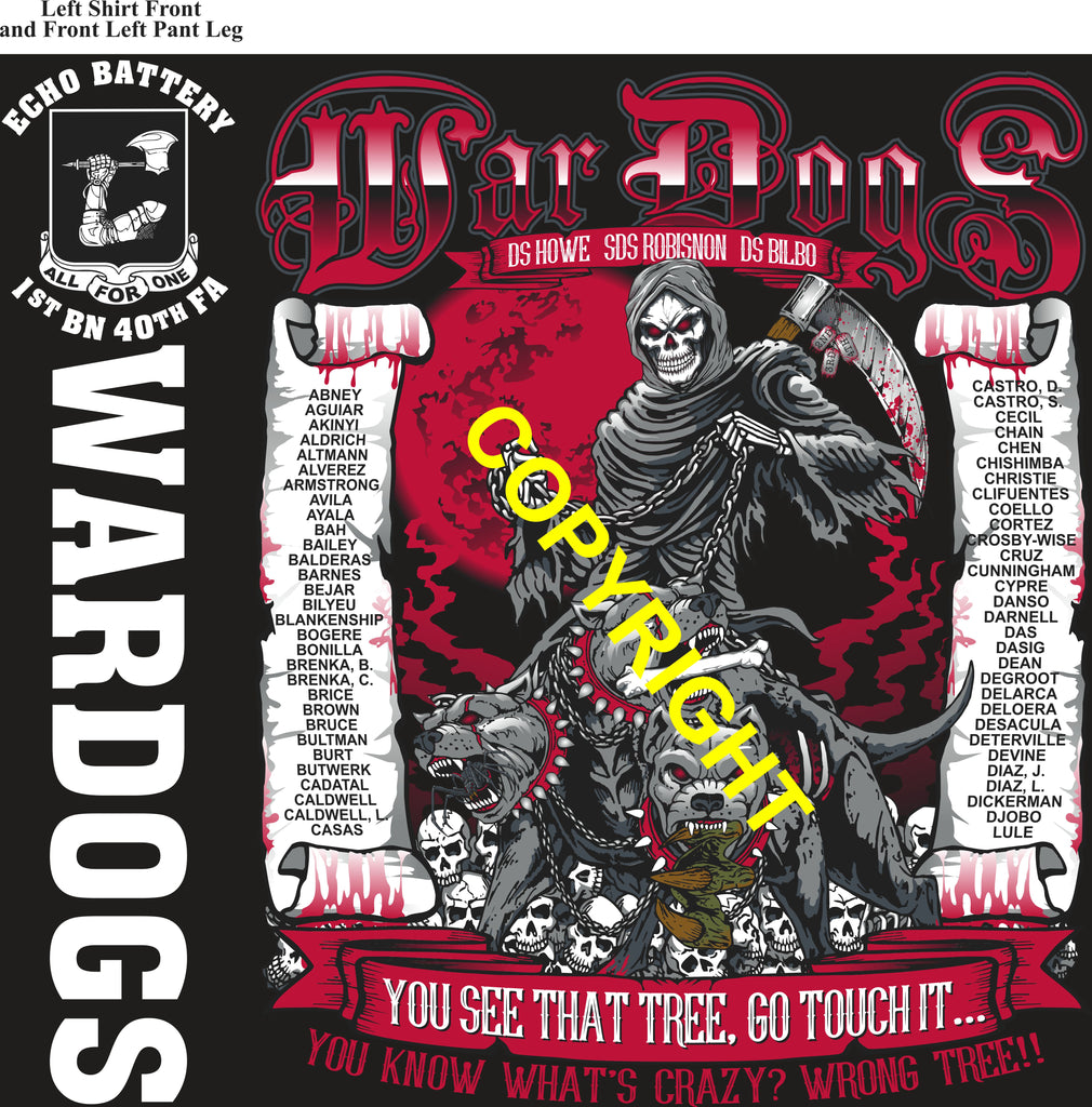 Platoon Items ECHO 1st 40th WARDOGS 1st PLATOON AUG 2025 GRADUATED 8-22-2025