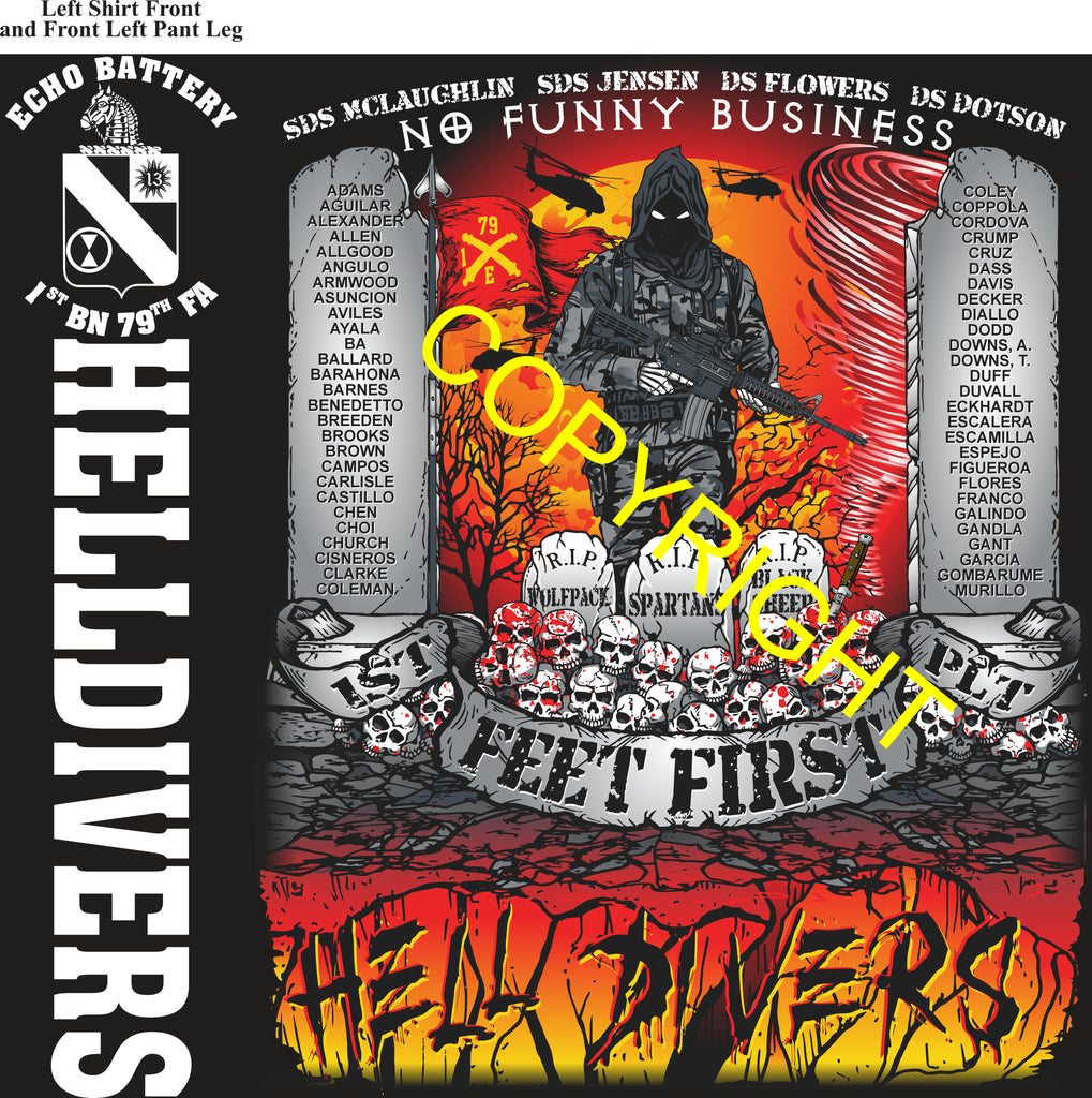 Platoon Items (direct-to-garment print) ECHO 1st 79th HELLDIVERS 1st PLATOON SEPT 2026 PRE-SALE GRADUATING 9-18-2026