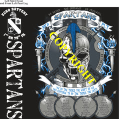 Platoon Items (2nd generation print) ECHO 1st 79th SPARTANS 3rd PLATOON JULY 2023