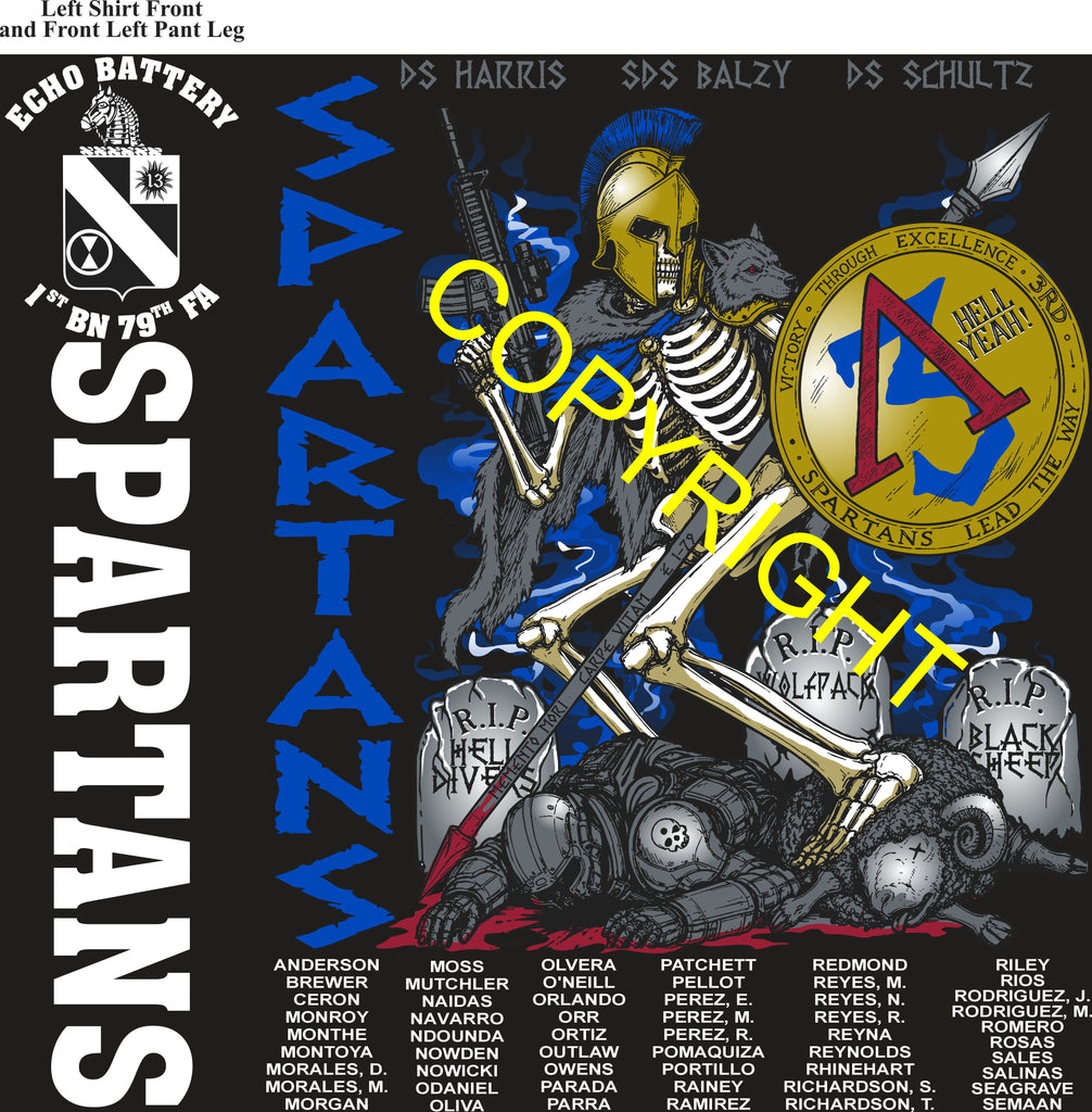 Platoon Items (direct-to-garment print) ECHO 1st 79th SPARTANS 3rd PLATOON SEPT 2026 PRE-SALE GRADUATING 9-18-2026