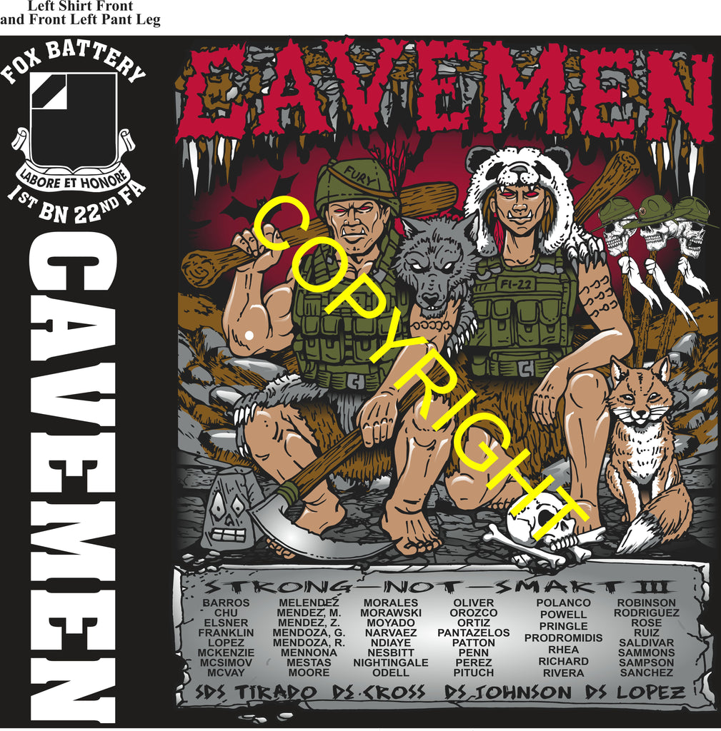 Platoon Items (direct-to-garment print) FOX 1st 22nd CAVEMEN 3rd PLATOON MAY 2026 GRADUATED 5-1-2026