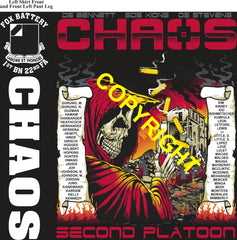Platoon Items (direct-to-garment print) FOX 1st 22nd CHAOS 2nd PLATOON JAN 2026 PRE-ORDER GRADUATING 1-23-2026