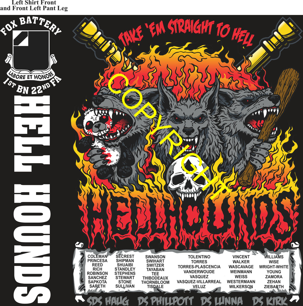 Platoon Items (direct-to-garment print) FOX 1st 22nd HELLHOUNDS 4th PLATOON MAY 2026 GRADUATED 5-1-2026