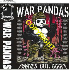 Platoon Items (direct-to-garment print) FOX 1st 22nd WAR PANDAS 2nd PLATOON JUL 2026 GRADUATED 7-31-2026