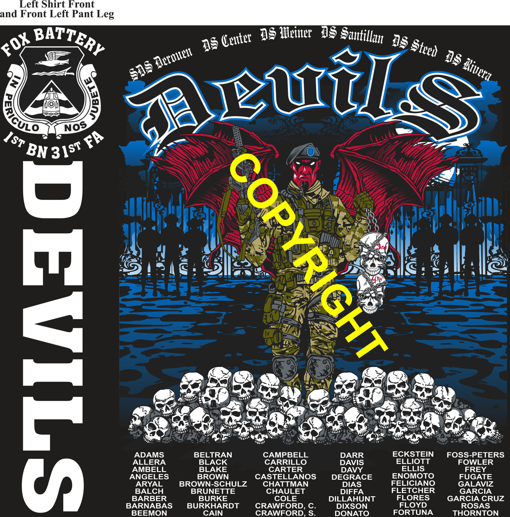 Platoon Items (direct-to-garment print) FOX 1st 31st DEVILS 2nd PLATOON NOV 2025 GRADUATED 11-26-2025