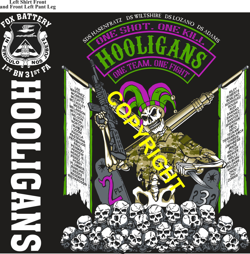 Platoon Items (direct-to-garment print) FOX 1st 31st HOOLIGANS 4th PLATOON NOV 2025 GRADUATED 11-26-2025