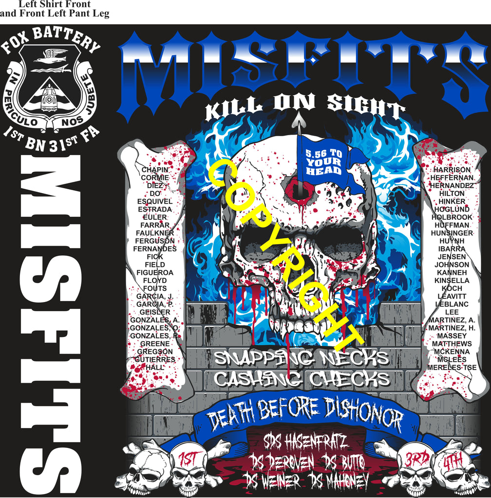 Platoon Items (direct-to-garment print) FOX 1st 31st MISFITS 2nd PLATOON SEPT 2025 GRADUATED 9-5-2025