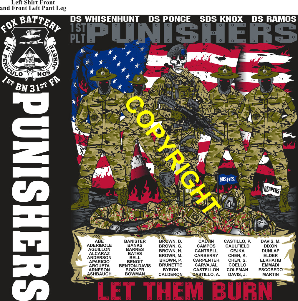 Platoon Items (direct-to-garment print) FOX 1st 31st PUNISHERS 1st PLATOON SEPT 2025 GRADUATED 9-5-2025
