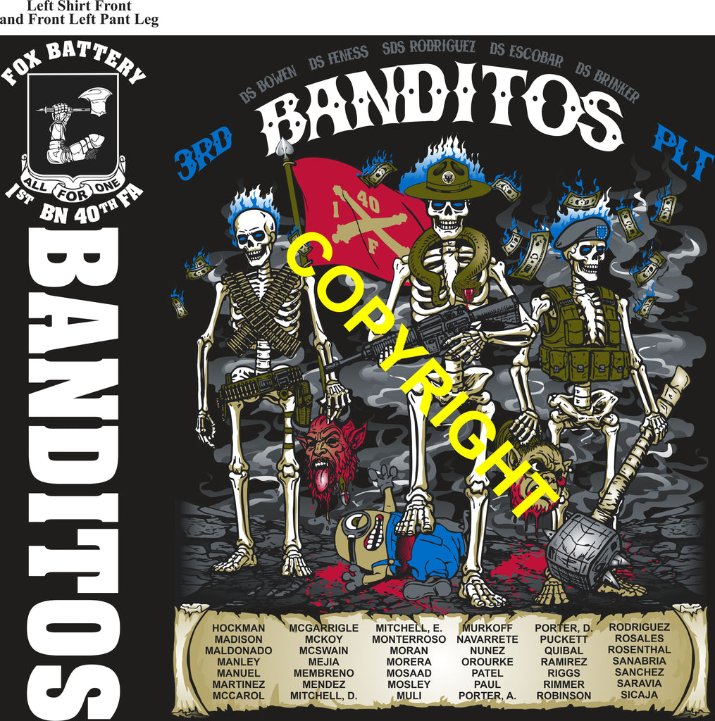 Platoon Items (direct-to-garment print) FOX 1st 40th BANDITOS 3rd PLATOON MAY 2026 GRADUATED 5-8-2026