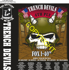 Platoon Items (direct-to-garment print) FOX 1st 40th TRENCH DEVILS 4th PLATOON AUG 2026 GRADUATED 8-7-2026