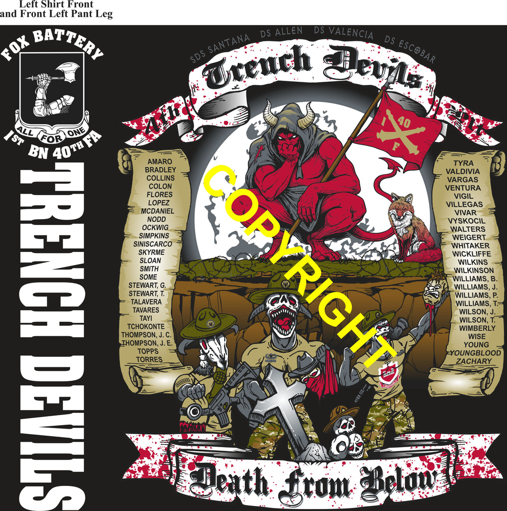 Platoon Items (direct-to-garment print) FOX 1st 40th TRENCH DEVILS 4th PLATOON MAY 2026 GRADUATED 5-8-2026