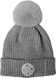 GRAY POM BEANIE