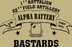 VINTAGE PLATOON SHIRT ALPHA 1-22nd 3rd PLATOON BASTARDS