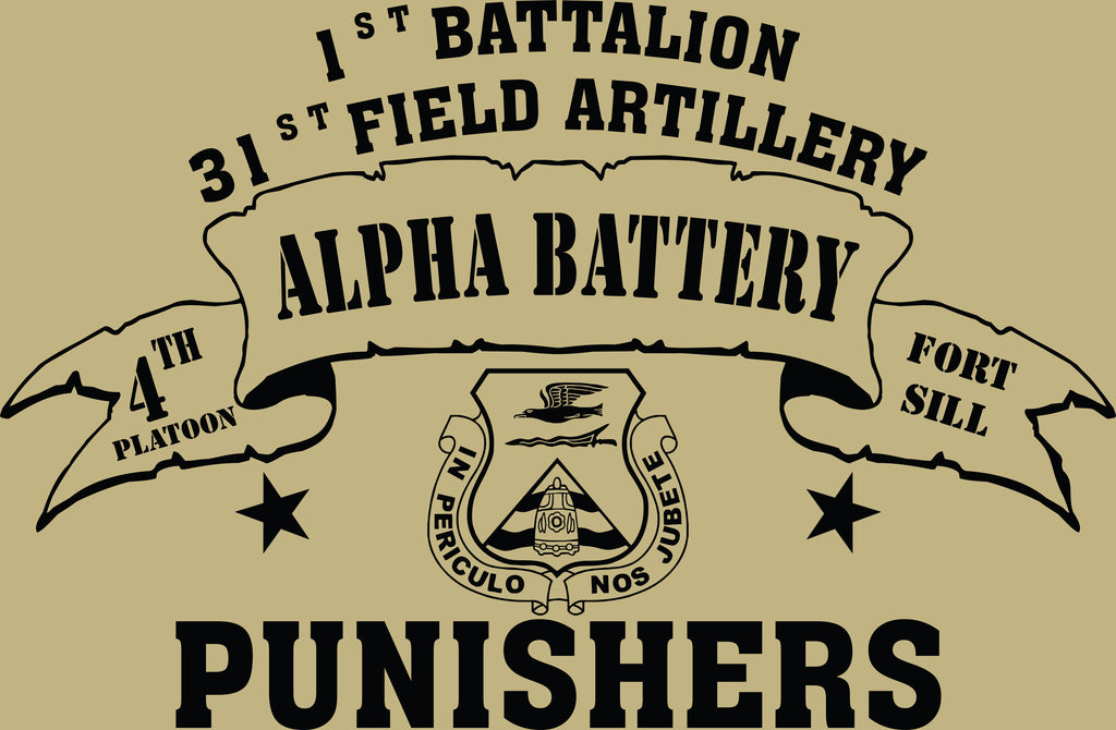 VINTAGE PLATOON SHIRT ALPHA 1-31st 4th PLATOON PUNISHERS