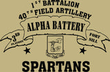 VINTAGE PLATOON SHIRT ALPHA 1-40th 3rd PLATOON SPARTANS