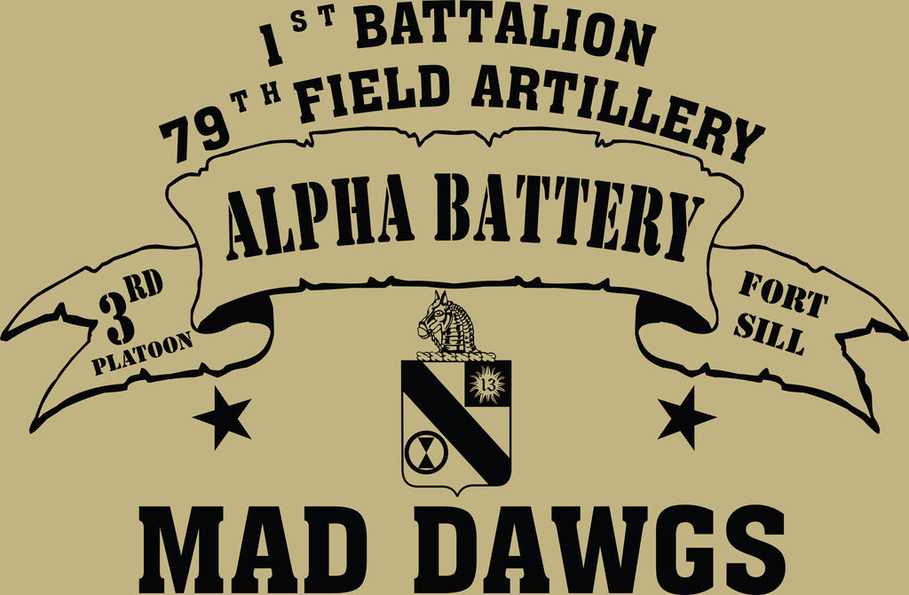 VINTAGE PLATOON SHIRT ALPHA 1-79th 3rd PLATOON MAD DAWGS