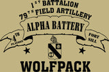 VINTAGE PLATOON SHIRT ALPHA 1-79th 4th PLATOON WOLFPACK