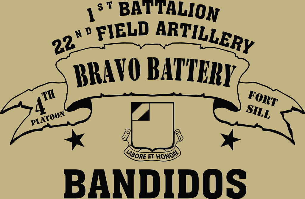 VINTAGE PLATOON SHIRT BRAVO 1-22nd 4th PLATOON BANDIDOS