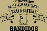 VINTAGE PLATOON SHIRT BRAVO 1-22nd 4th PLATOON BANDIDOS