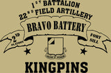 VINTAGE PLATOON SHIRT BRAVO 1-22nd 2nd PLATOON KING PINS