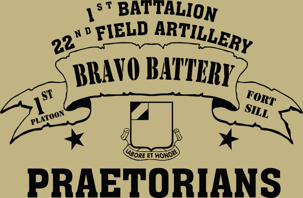 VINTAGE PLATOON SHIRT BRAVO 1-22nd 1st PLATOON PRAETORIANS