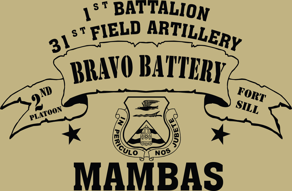 VINTAGE PLATOON SHIRT BRAVO 1-31st 2nd PLATOON MAMBAS