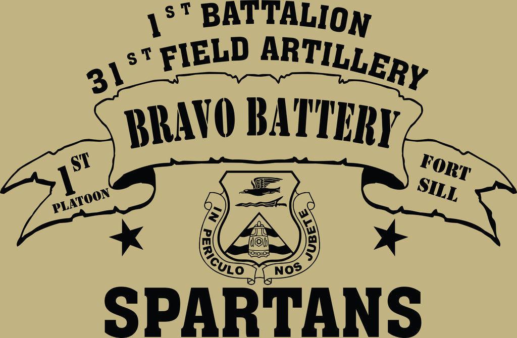 VINTAGE PLATOON SHIRT BRAVO 1-31st 1st PLATOON SPARTANS